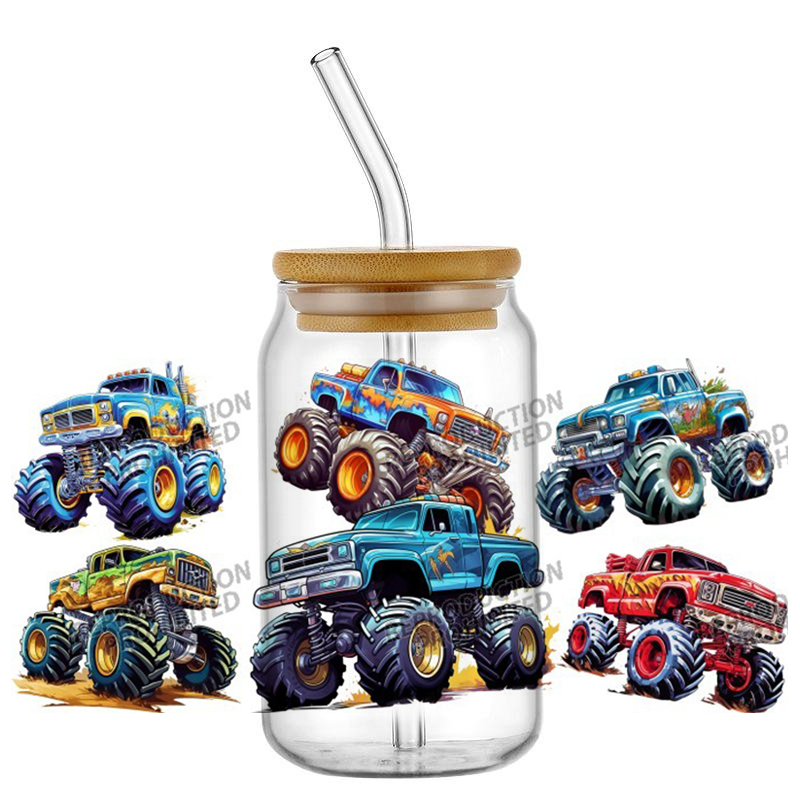 Monster Truck design UV DTF Wr - Rdta Tank Glass review and price